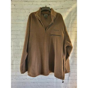Winchester Rugged Sportsman Outdoors Men's 2XL 1/4 Zip Brown Fleece Pullover